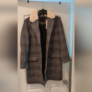 Plaid Sherpa collar Levi's coat